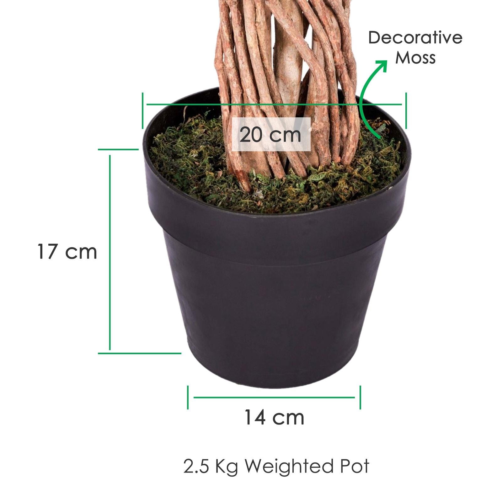 Artificial Ficus Tree - Large Realistic Faux Plant with Pot 4ft & 6ft