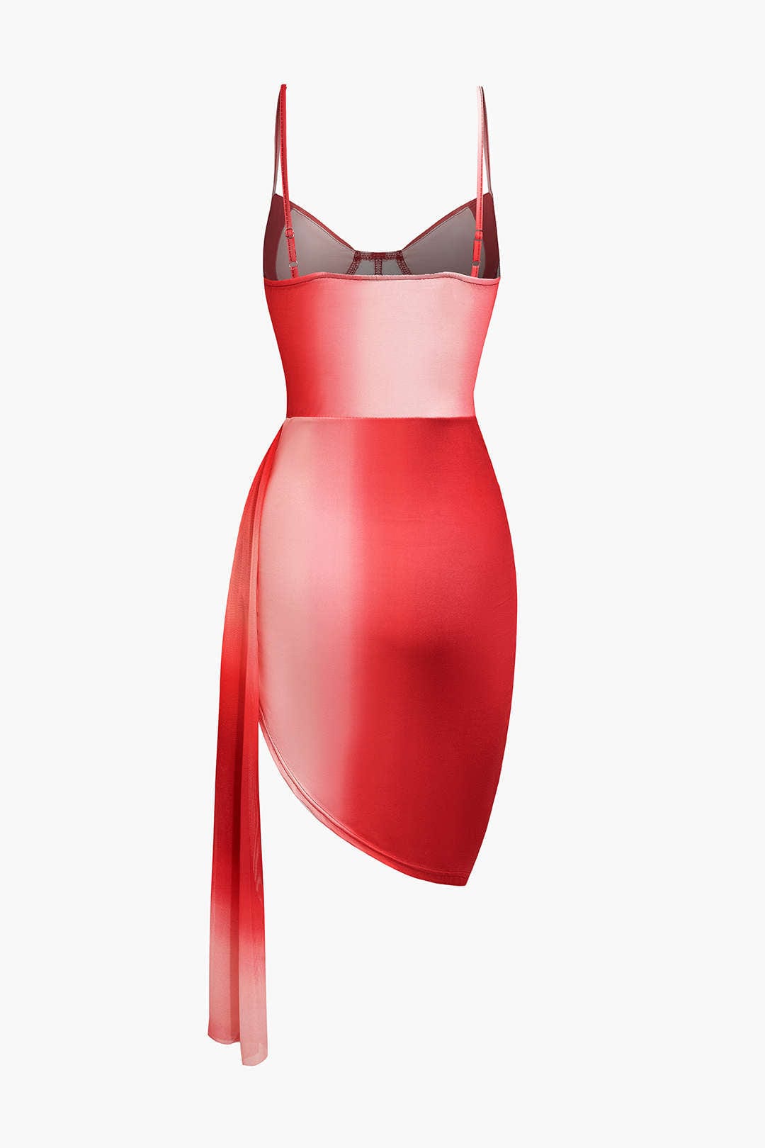 Seductive Corset Dress with Mesh & Asymmetrical Skirt