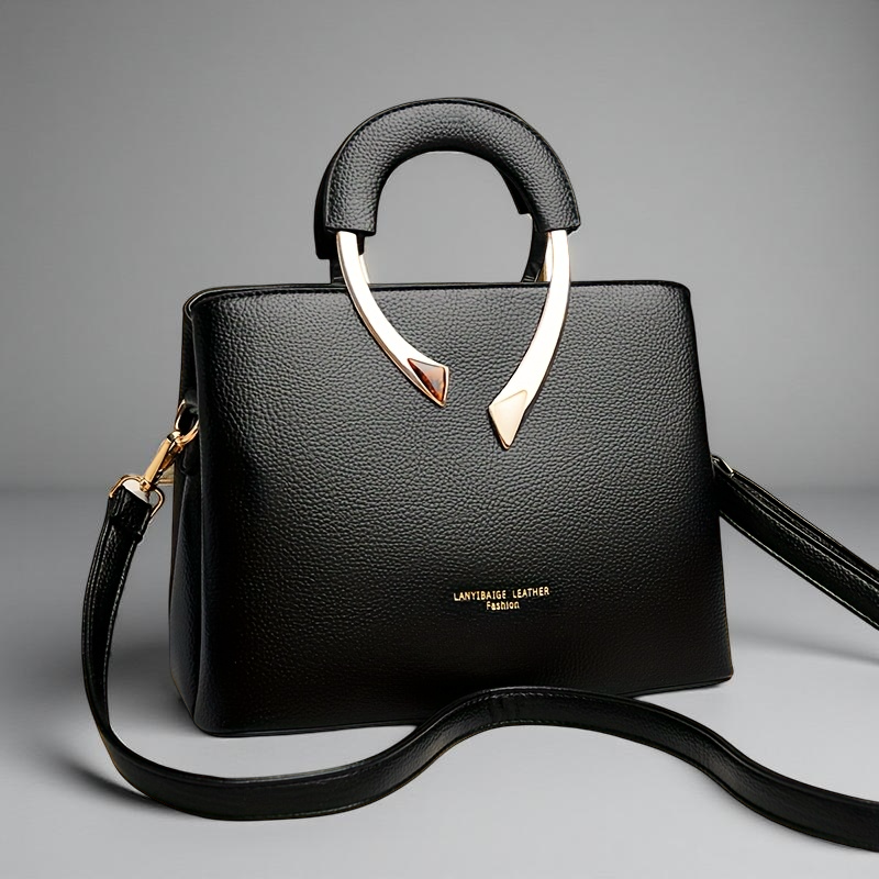 Vintage-Inspired Large Tote Bag with Detachable Shoulder Strap