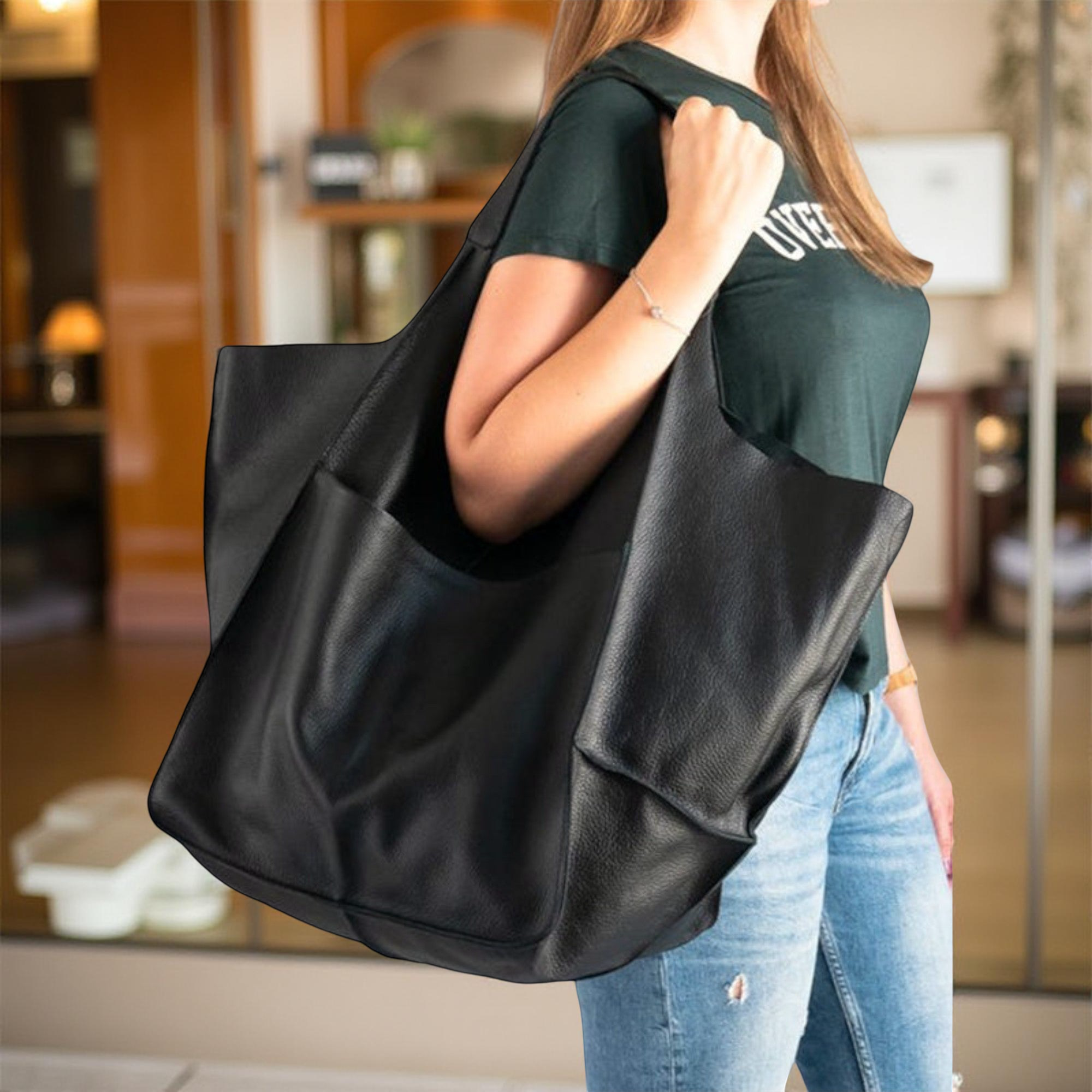 Aurora - Vegan Leather Tote Bag - Sustainable Handbag for Work & Travel