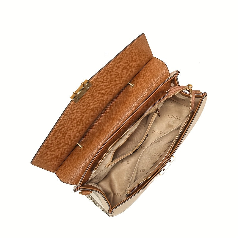 Elegant & Trendy Women's Handbag - Versatile Tote with Lock Clasp, Perfect for Shopping & Travel