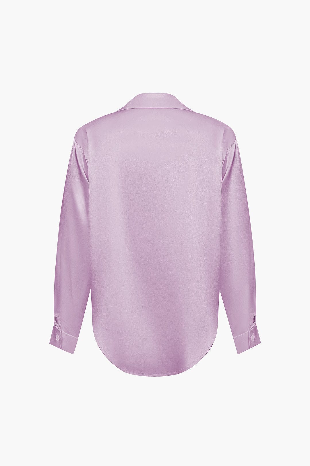 Elegant Long-Sleeve Satin Blouse