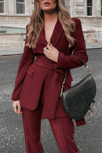 Elegant Two-Piece Blazer & Pants Set