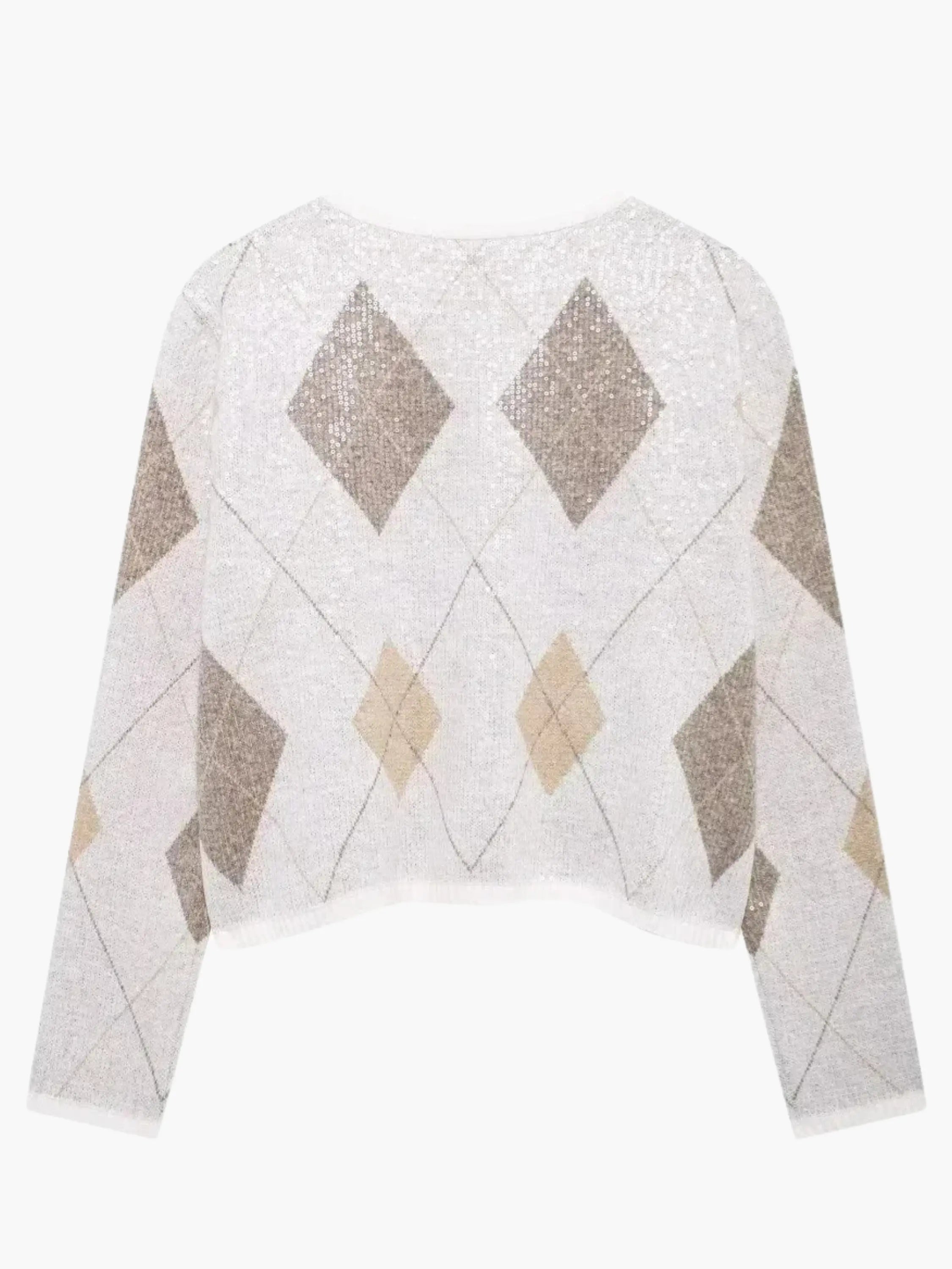 Argyle Pattern Cardigan