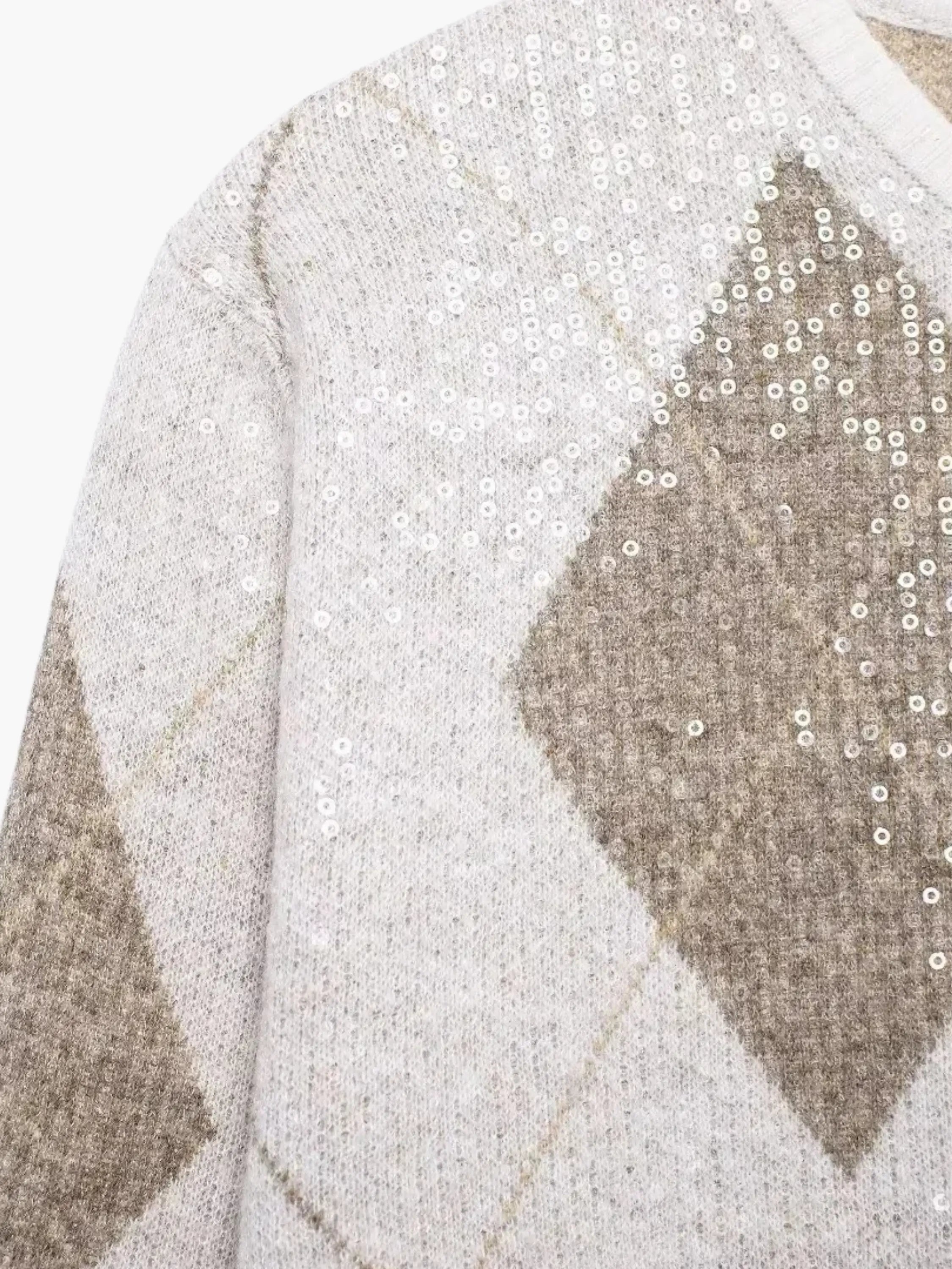 Argyle Pattern Cardigan