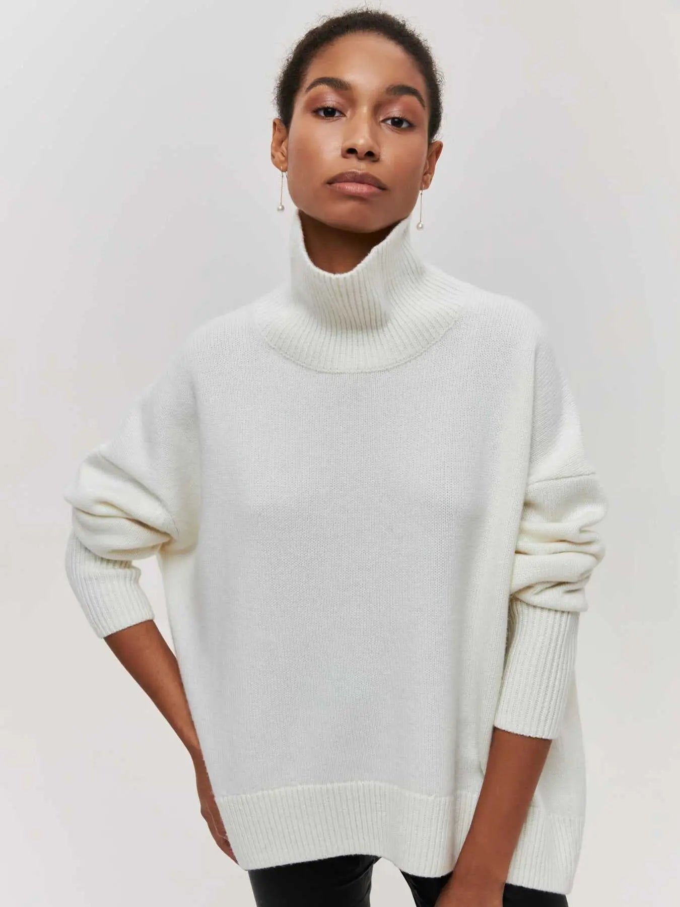 Knitted Long Neck Sweater