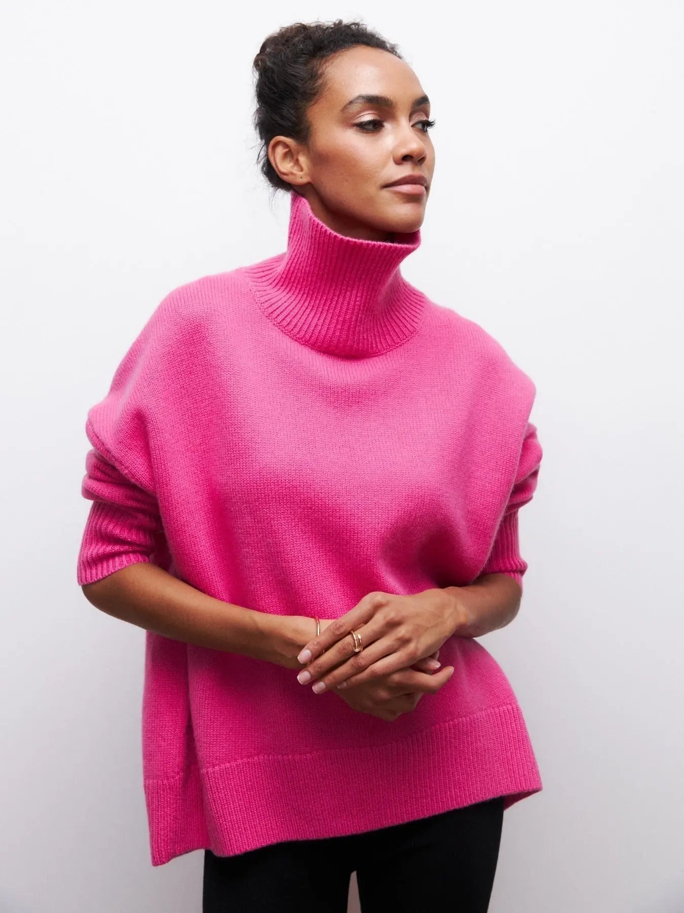 Knitted Long Neck Sweater
