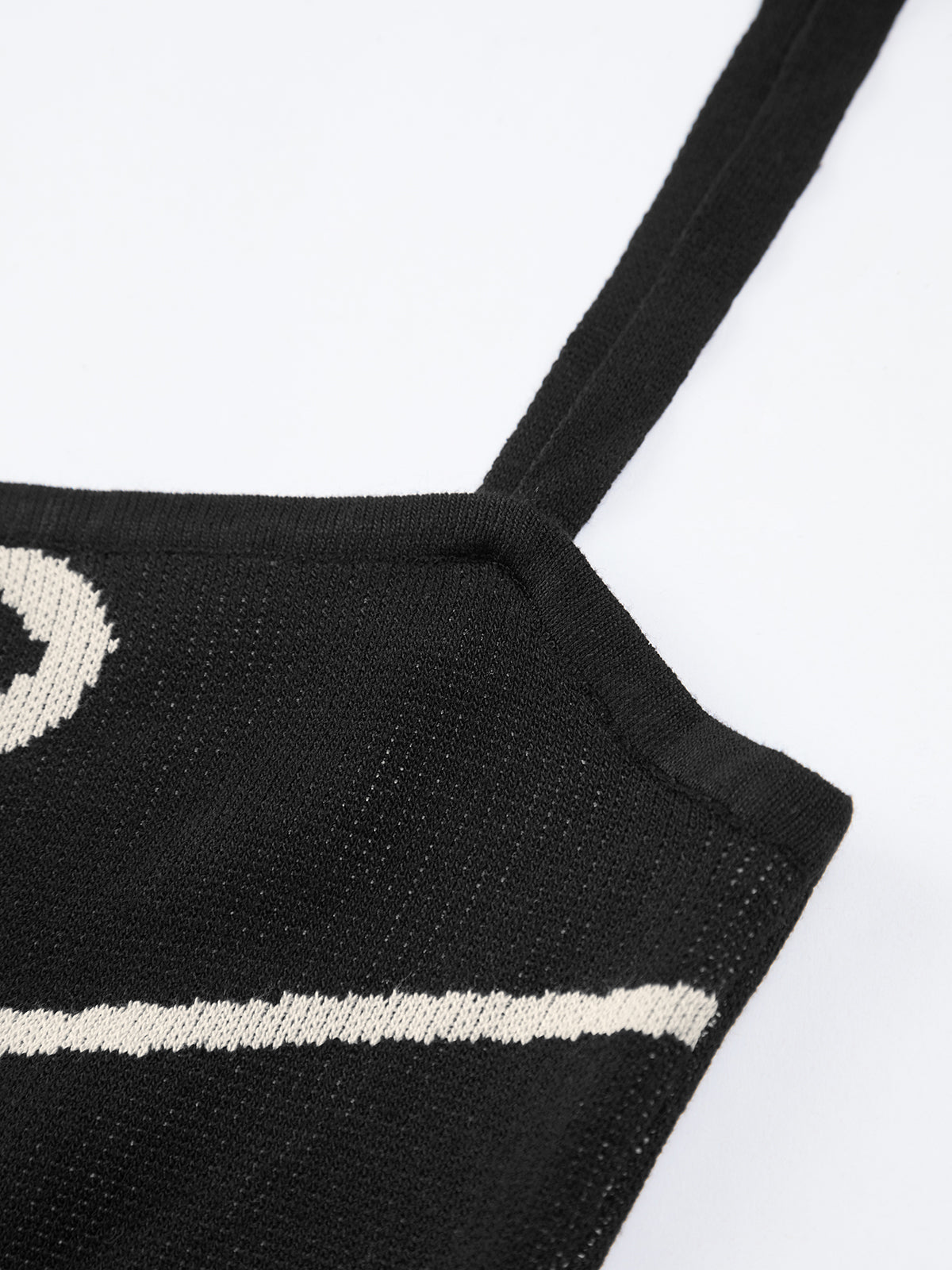 Abstract Pattern Midi Dress with Spaghetti Straps