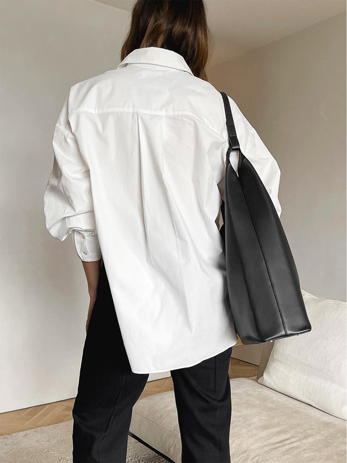 Classic Oversized Women's Blouse - Timeless & Versatile