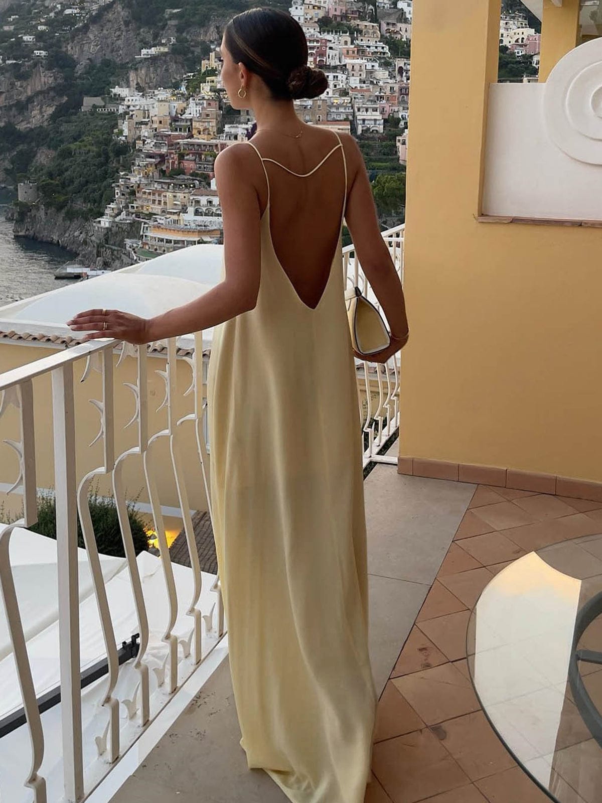 Luxury Slipdress with Deep Back Cutout – Elegant Evening Wear