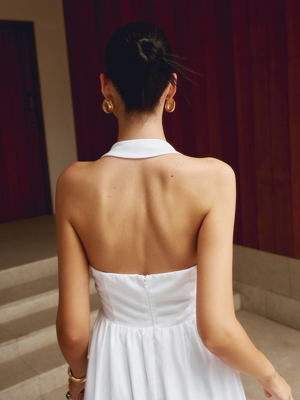 A-Line Halterneck Maxi Dress – Summer Sophistication