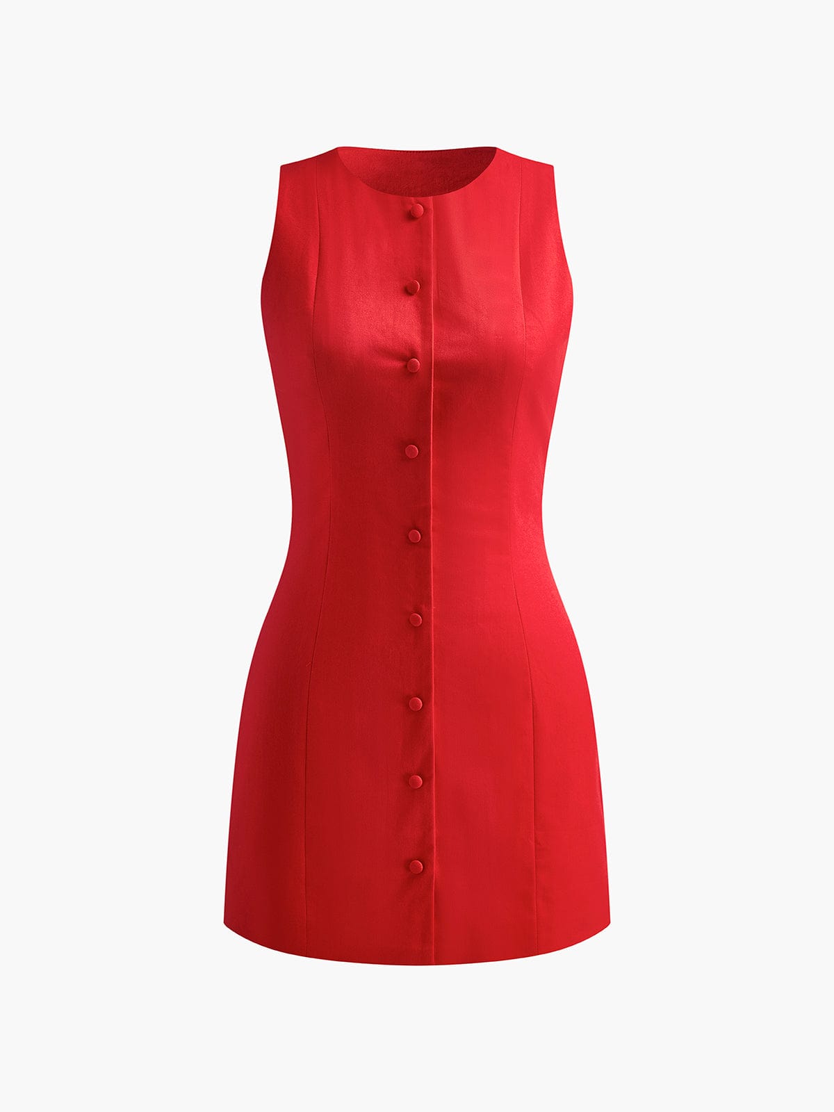 Elegant Sleeveless Cotton Dress for Leisure, Vacation, and Work