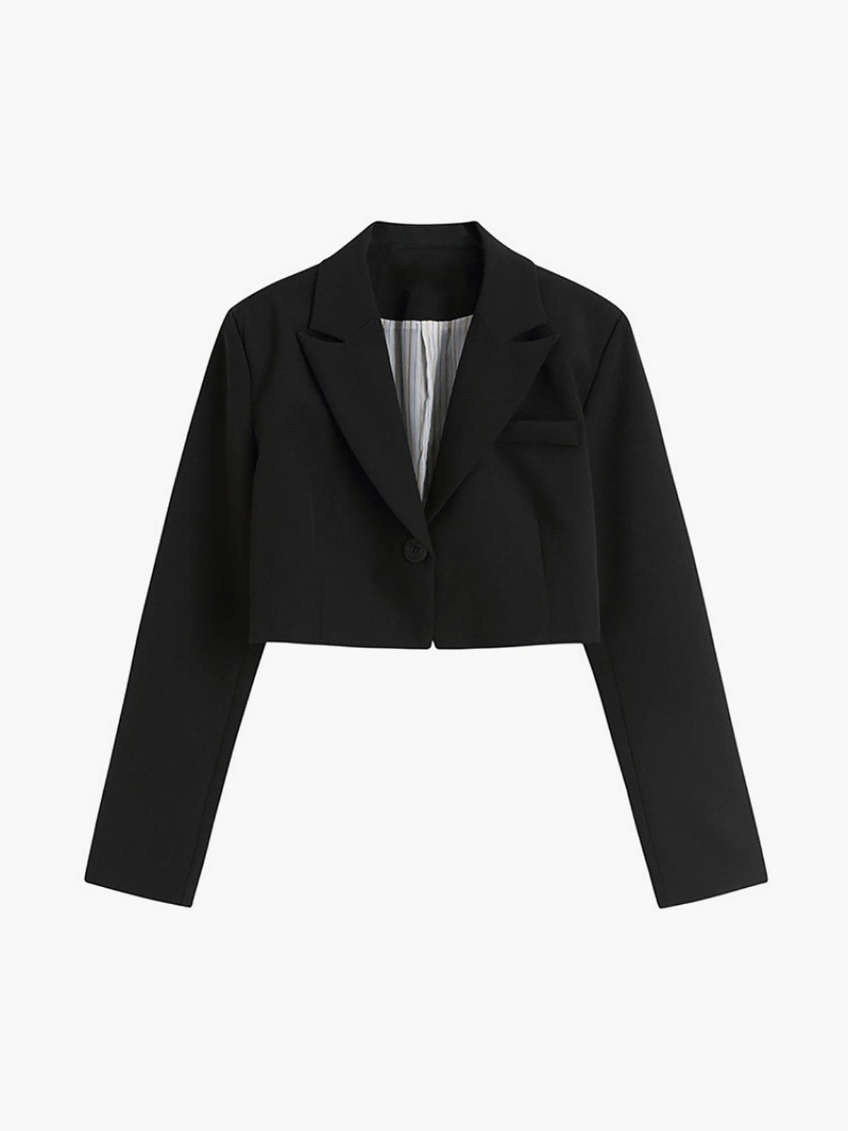 Trendy Black Cropped Blazer for Women