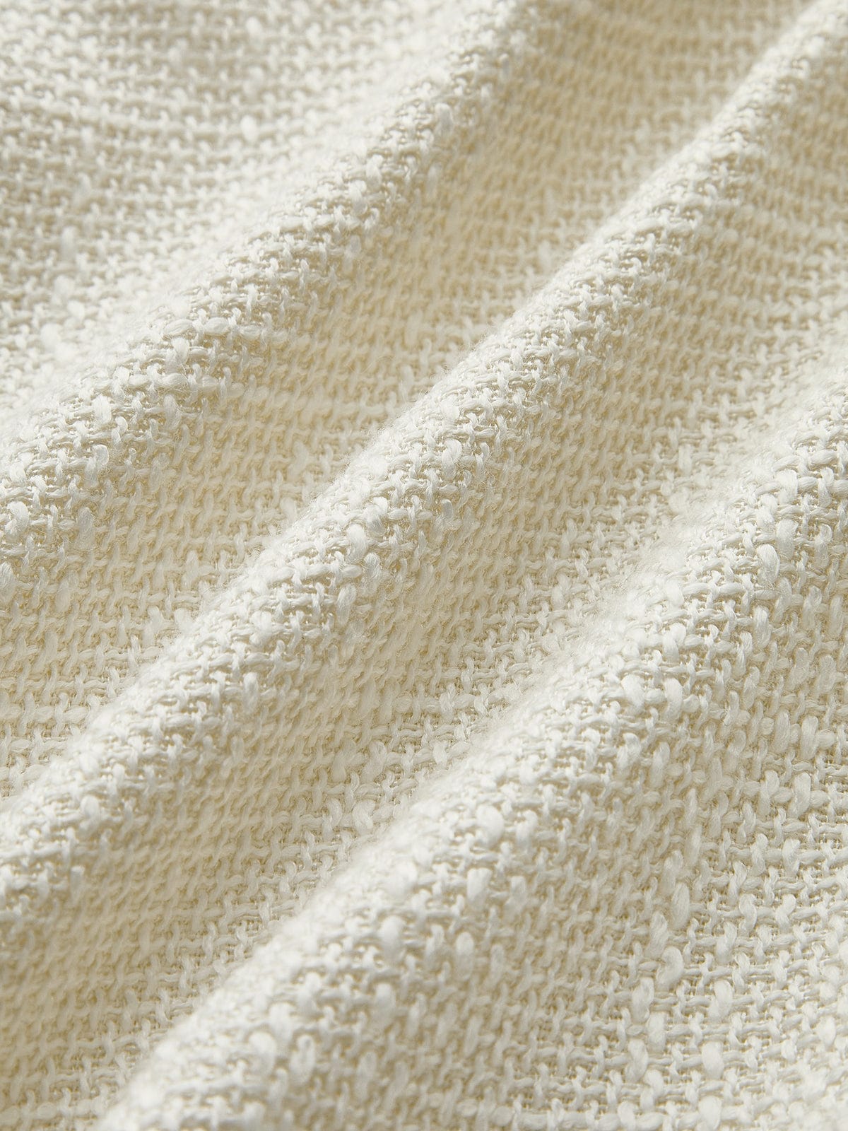 Elegant White Tweed Blazer with Black Satin Bows