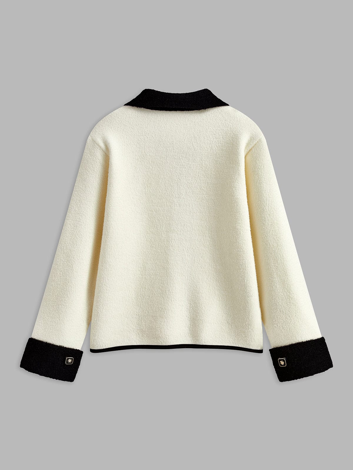 Black and White Contrast Blazer Jacket