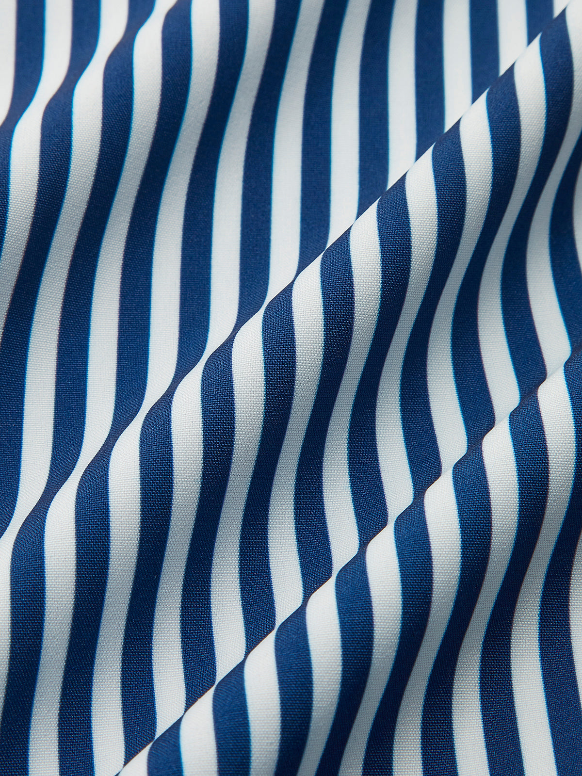 Navy Striped Blouse with Flared Sleeves