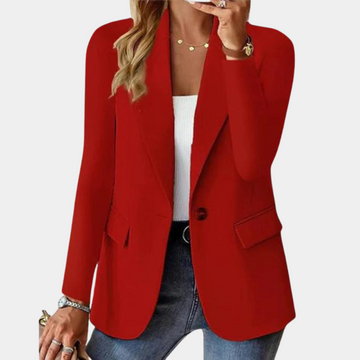 Elegant Women's Blazer with Single Button Closure – Stylish Jacket for Office & Everyday