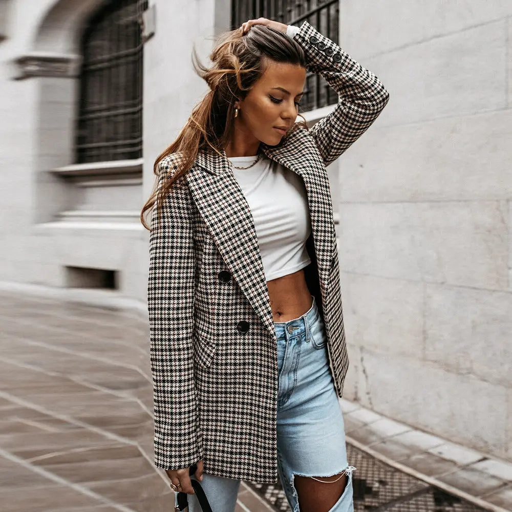 Checked Blazer for Women