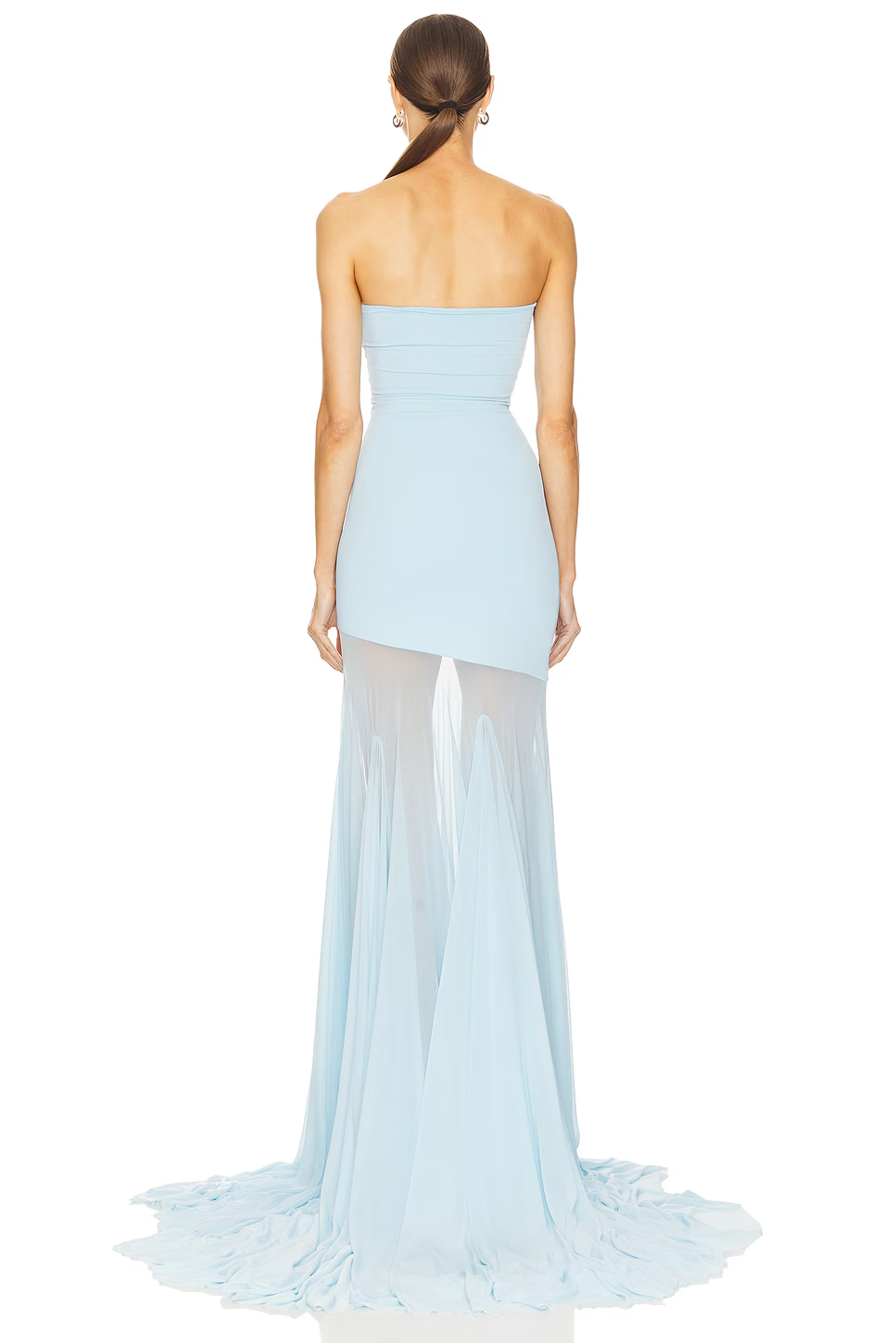 Off-the-Shoulder Tulle Maxi Dress