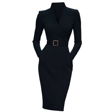 Women’s Belted Midi Dress