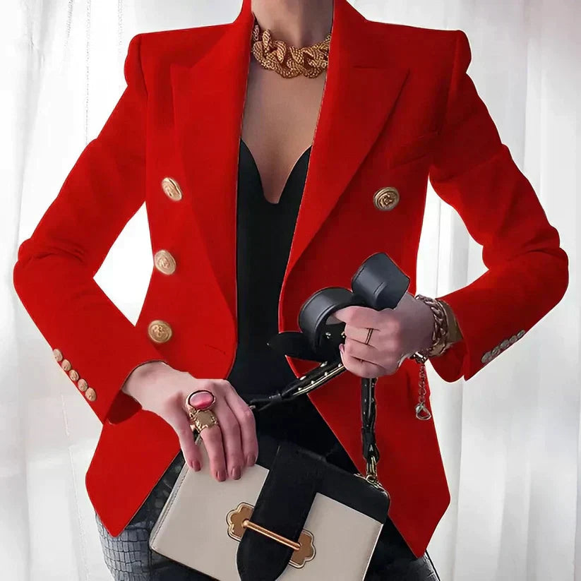Women's Blazer with Golden Buttons