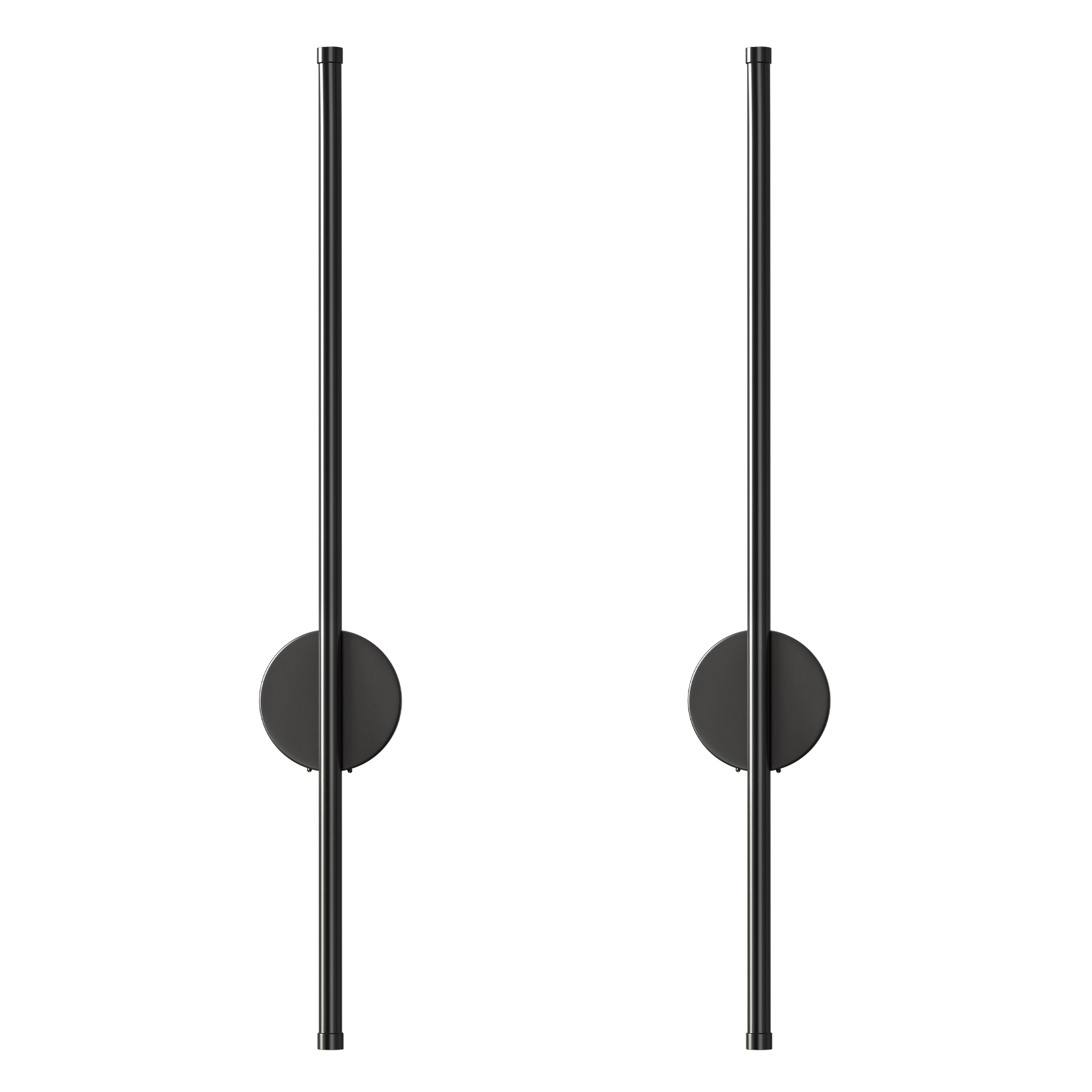 Set of 2 Wireless Rechargeable Wall Lights | Modern Black LED