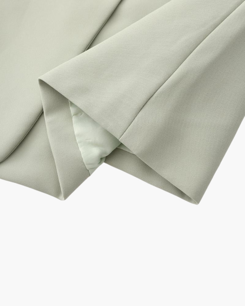 Double-Breasted Oversized Green Blazer