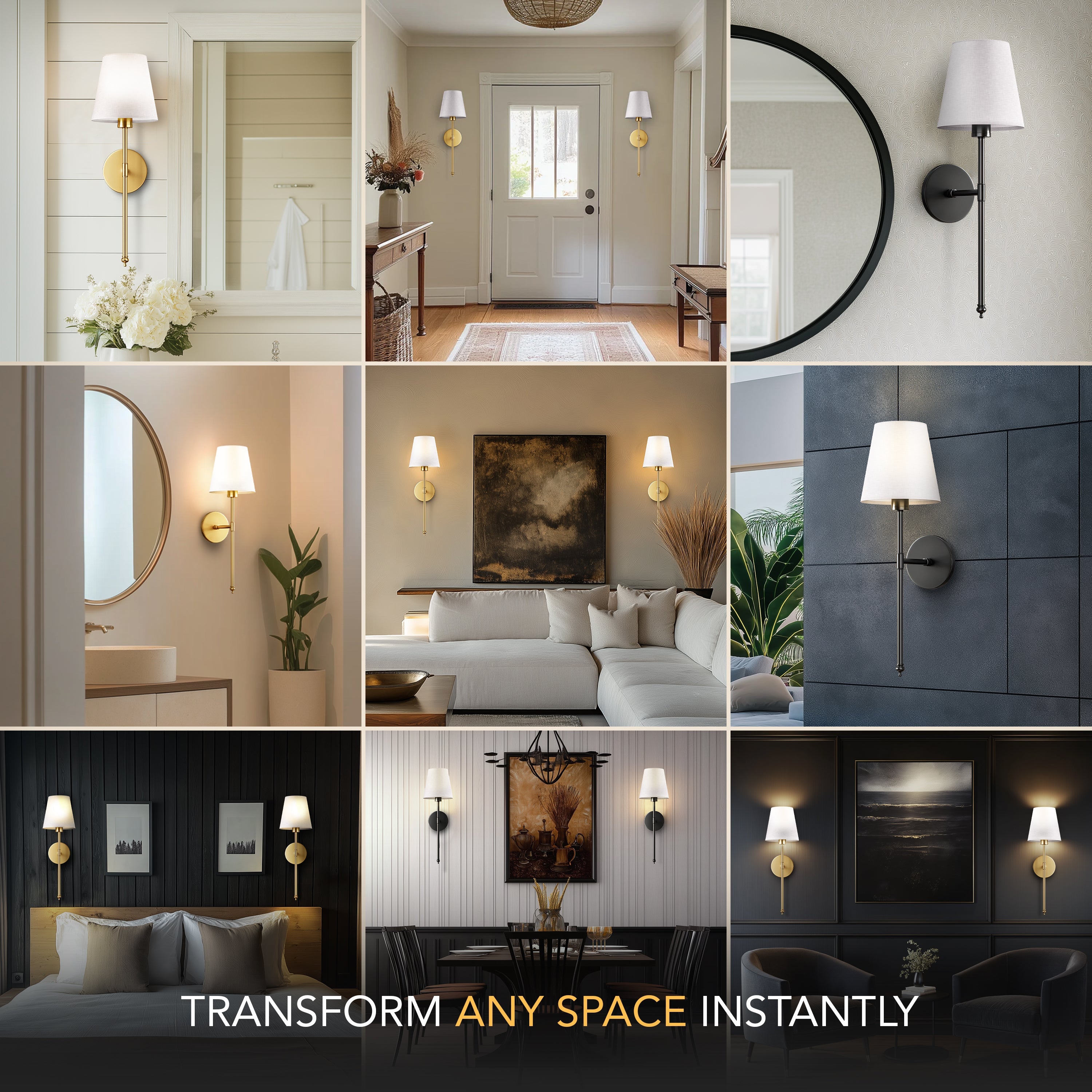 Rechargeable Wireless Wall Sconces – Set of 2 | No-Drill Luxury Lighting