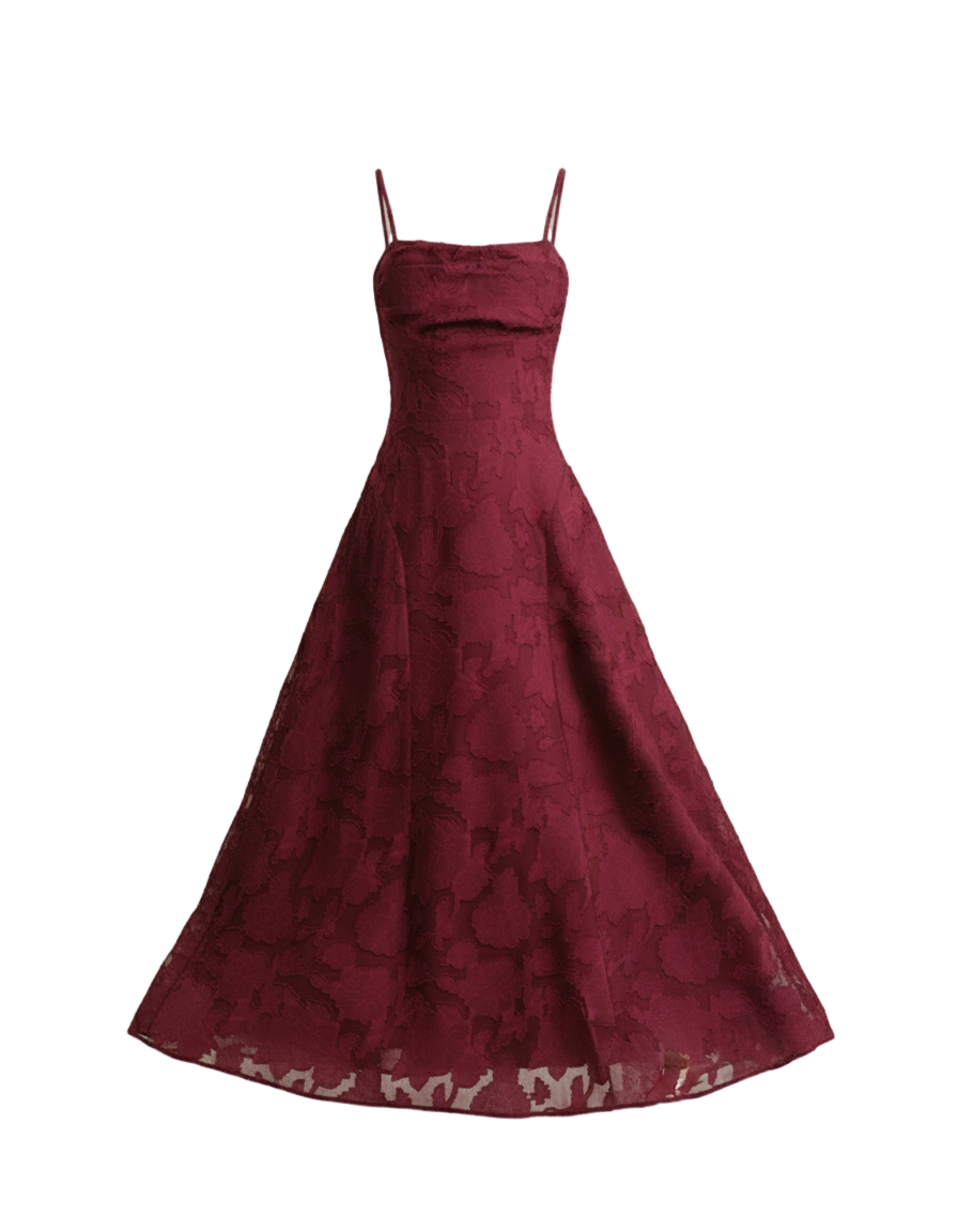 Women’s Jacquard A-Line Maxi Dress