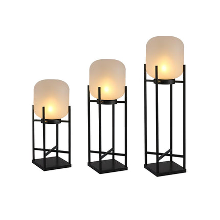 Solar floor lamp lantern for outdoors