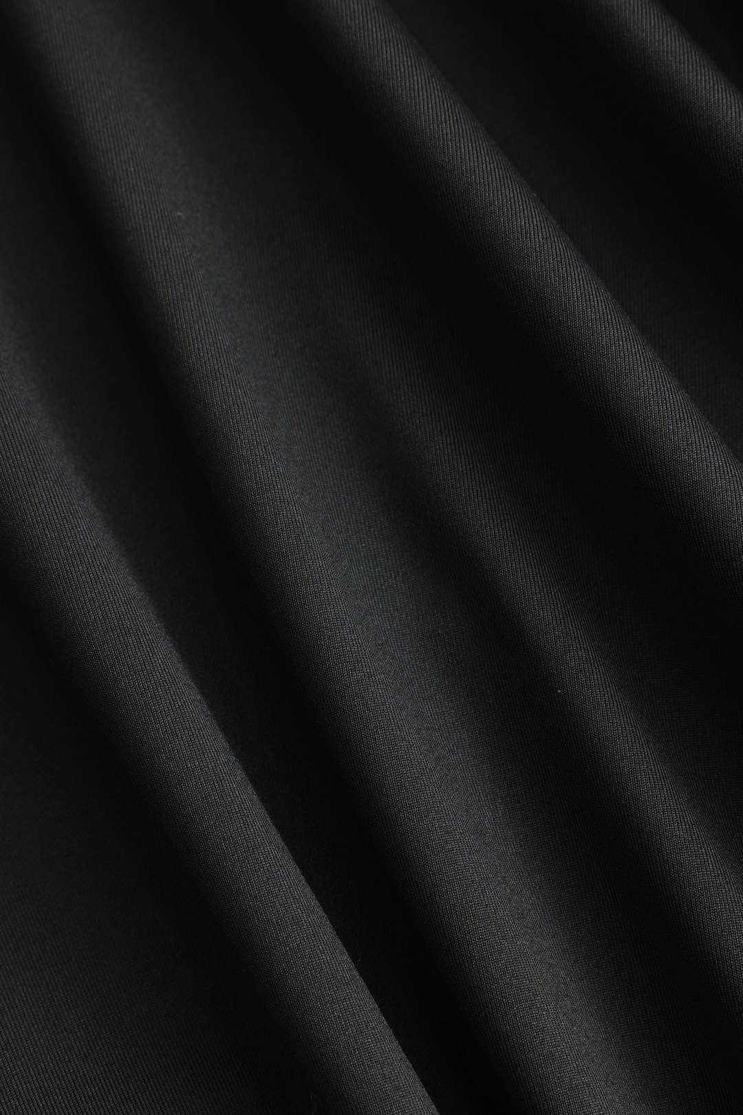 Elegant Black Long-Sleeve Mini Dress – Figure-Hugging with Draping & Rose Detail