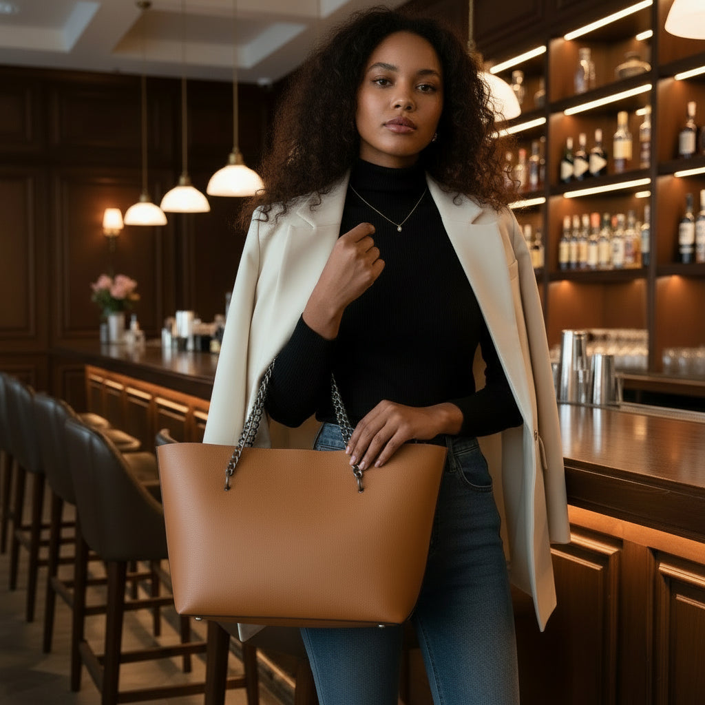 Sophia chain strap tote bag - versatile women's handbag for professional and casual wear
