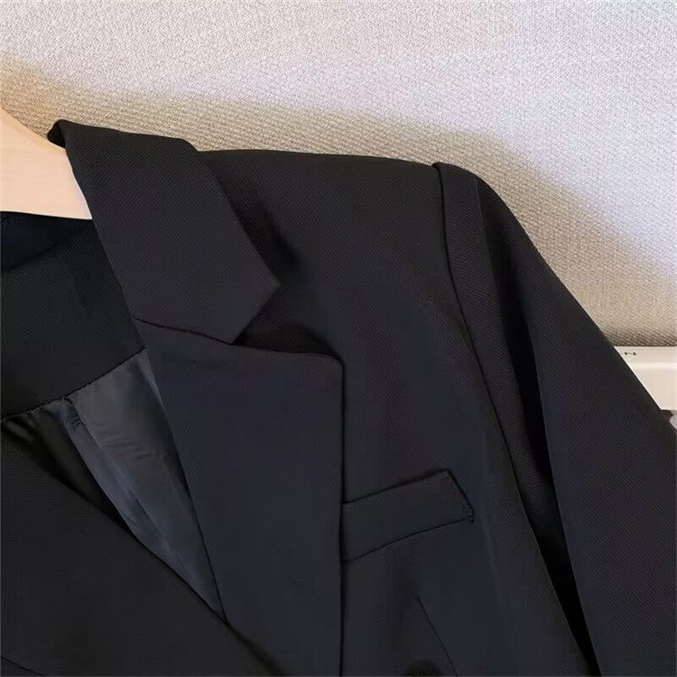 Double-Breasted Blazer with Gold Buttons