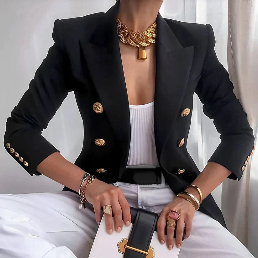 Women's Blazer with Golden Buttons
