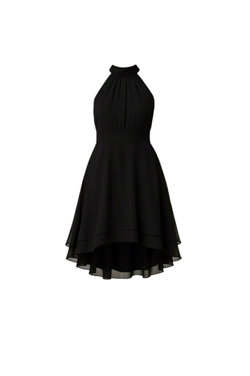 Women’s Pleated Midi Dress – Sleeveless Ruffle Detail