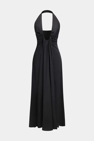 Black Halterneck Maxi Dress – Timeless Evening Elegance
