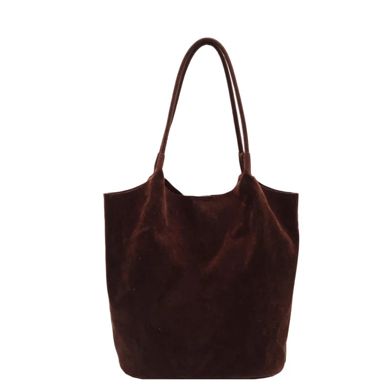  suede tote bag - elegant everyday handbag