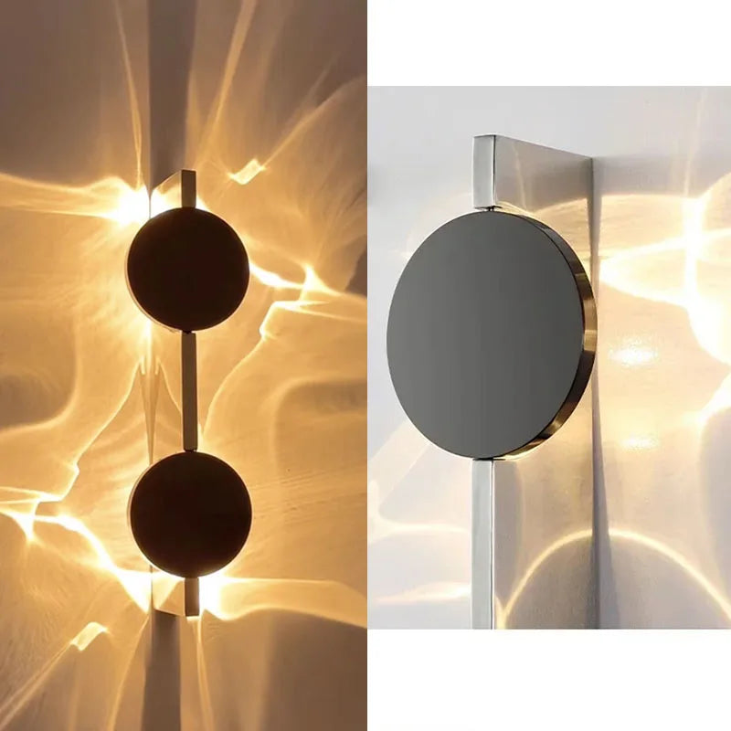Modern LED Wall Light - Rotatable Corrugated Stainless Steel Sconce