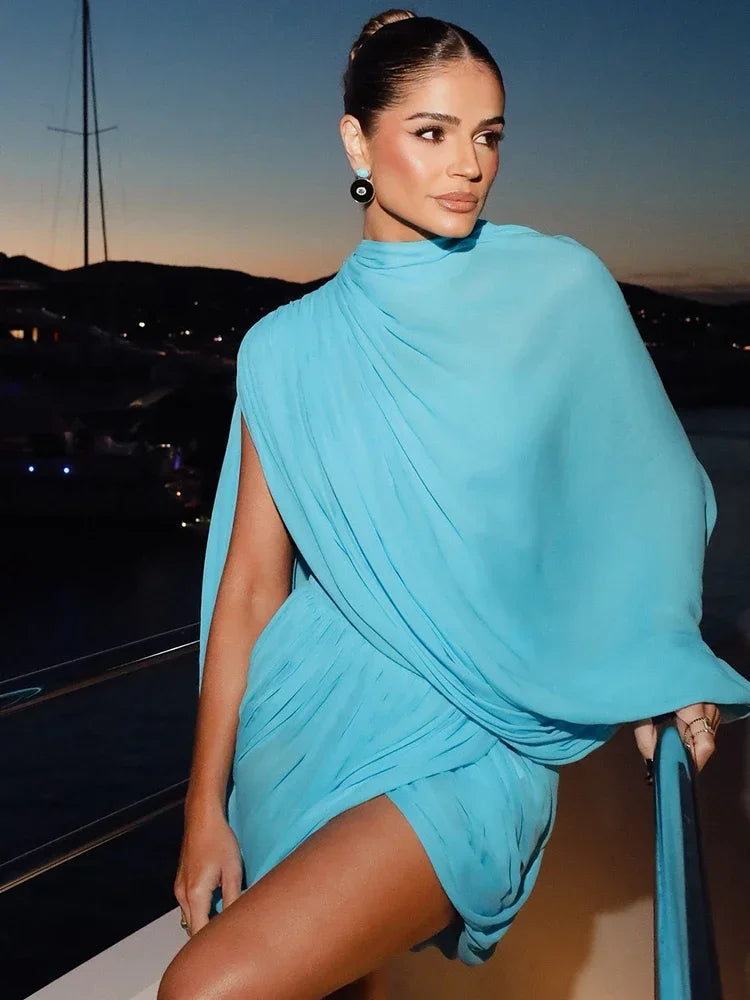 Asymmetrical One-Shoulder Mini Dress