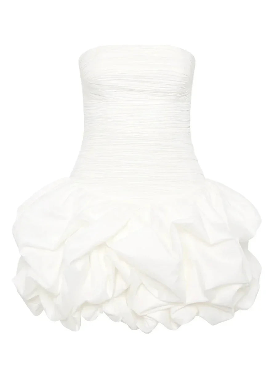 Floral Off-Shoulder Mini Dress with Balloon Skirt