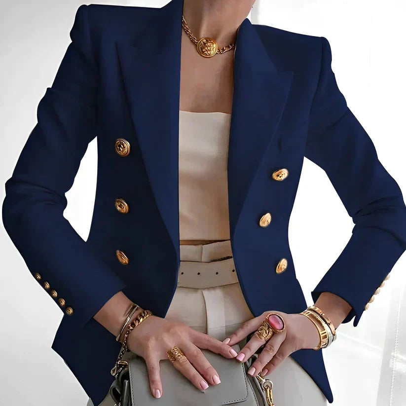 Women's Blazer with Golden Buttons