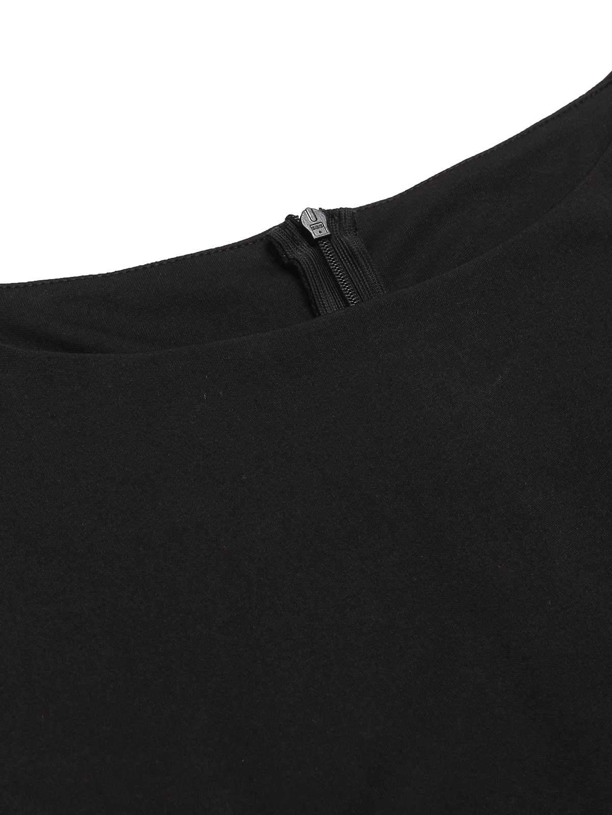 Black Polka Dot 1950s Flared Dress - Vintage Swing Dress