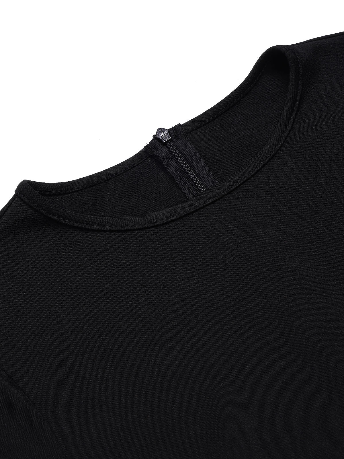 Black Polka Dot 1950s Flared Dress - Vintage Swing Dress