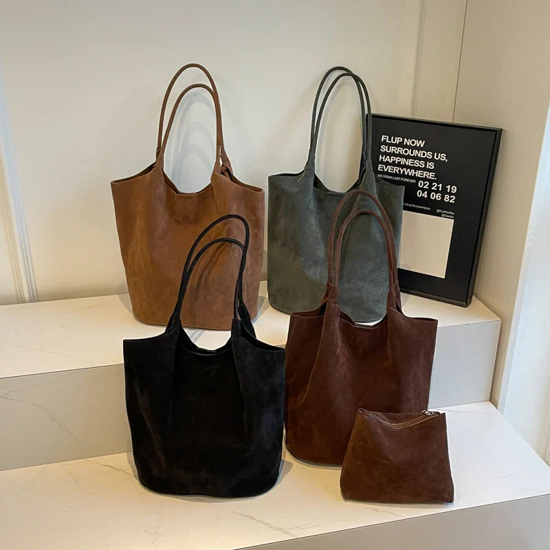 Sophia - Premium Suede Tote Bag