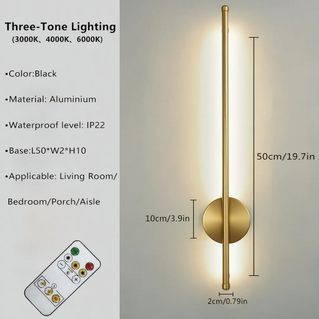 Rechargeable Magnetic Wall Lamp | Dimmable LED Light, No Wiring