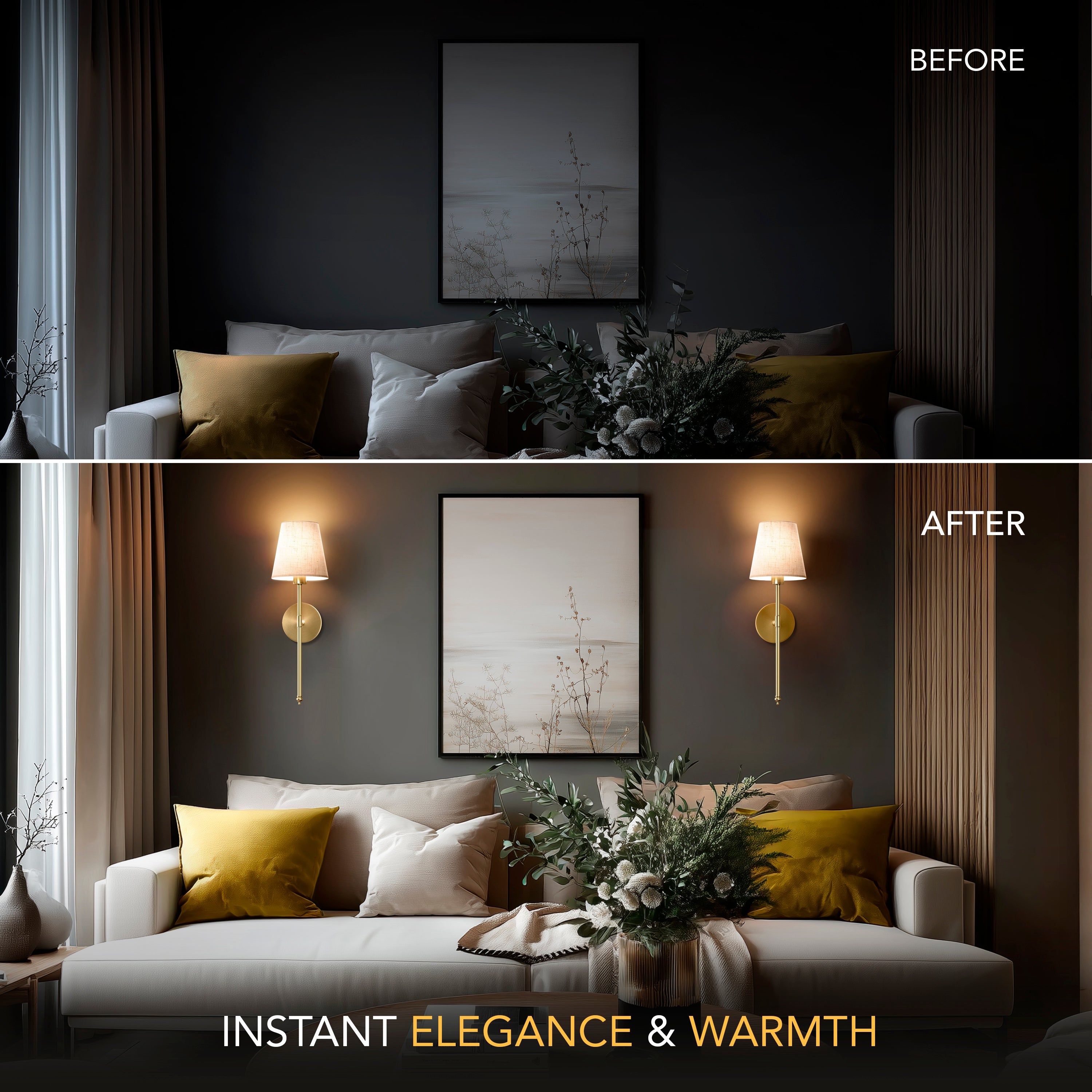 Rechargeable LED Wall Lights – Set of 2