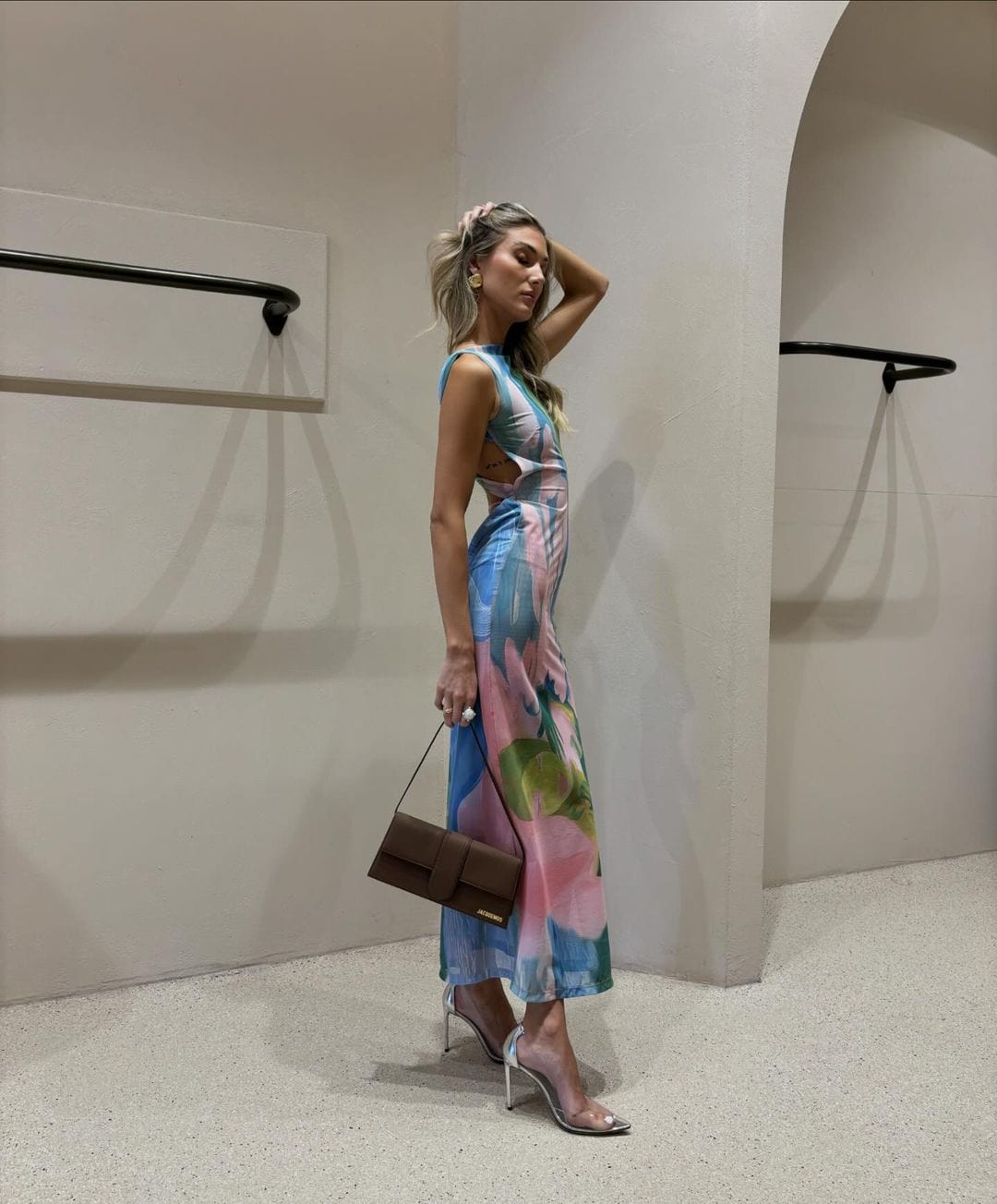 Maxi Dress with Alluring Back Cut-Out