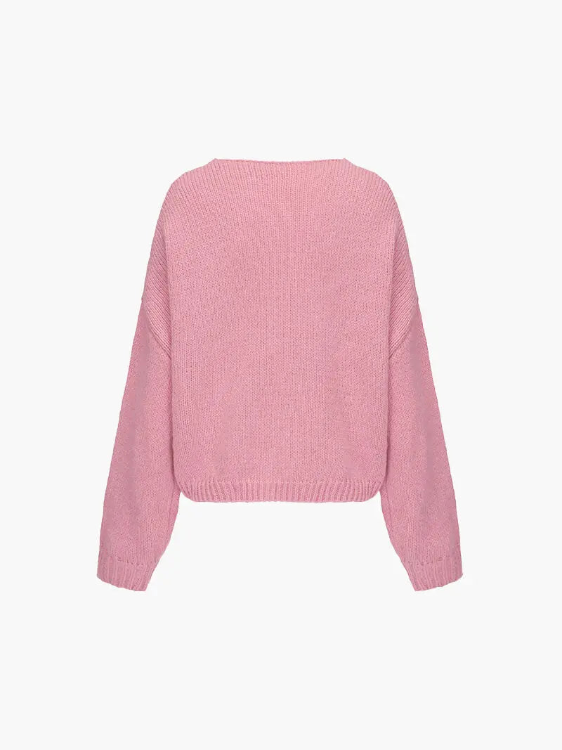 Soft Knit Cardigan with Bow