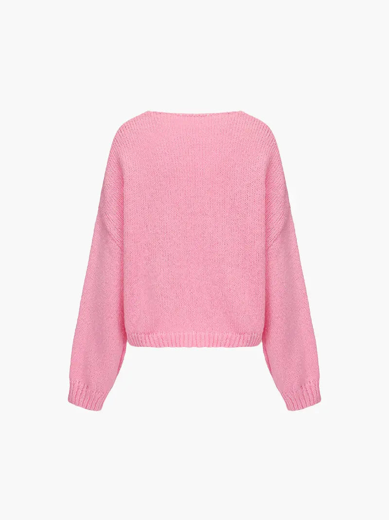 Soft Knit Cardigan with Bow