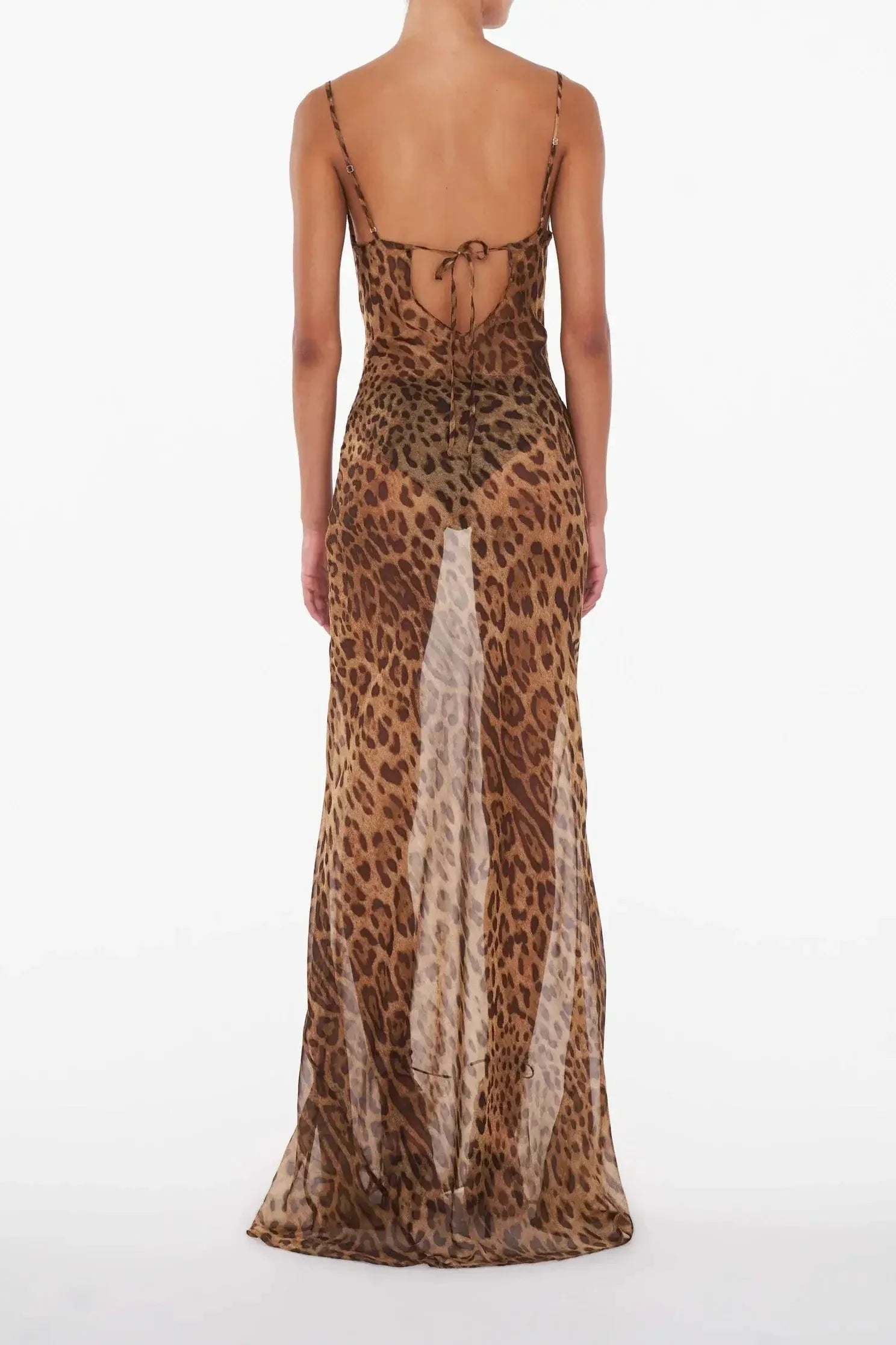 See-Through Leopard Maxi Dress – Wild & Alluring